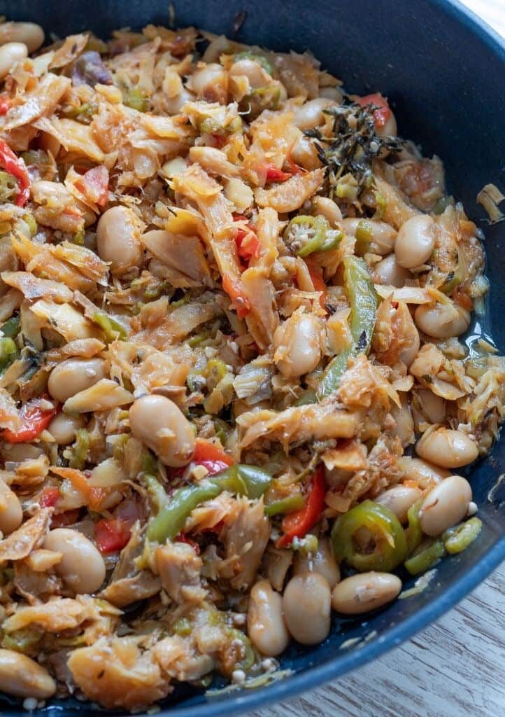 Saltfish and butter bean recipe