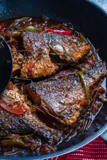 Jamaican brown stew fish