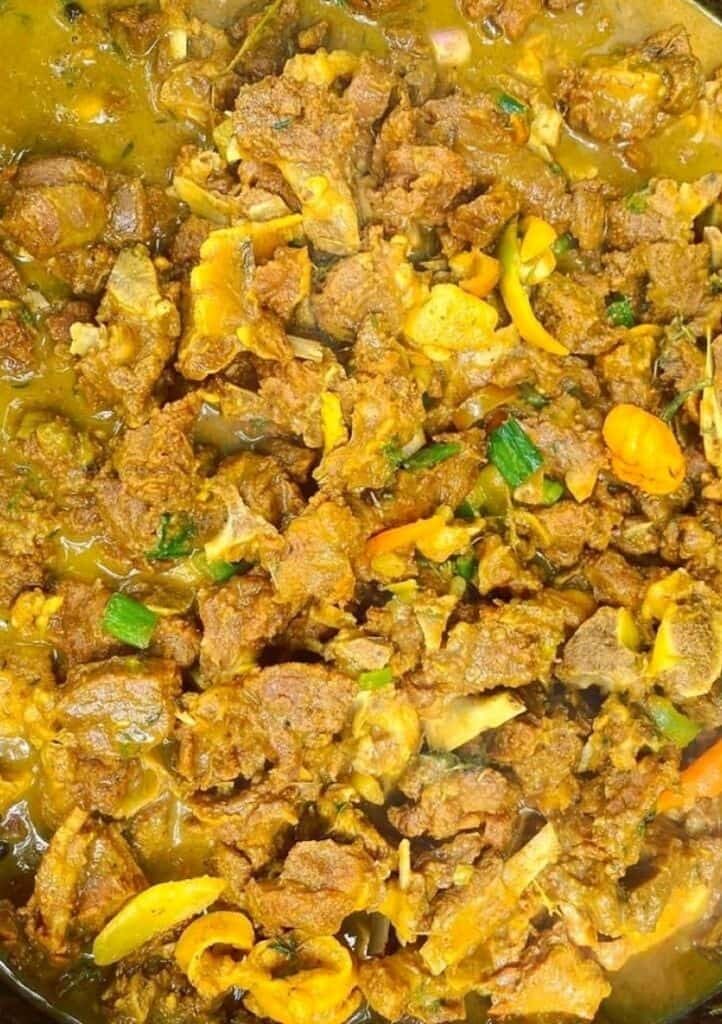 Curry goat, a Jamaican cuisine