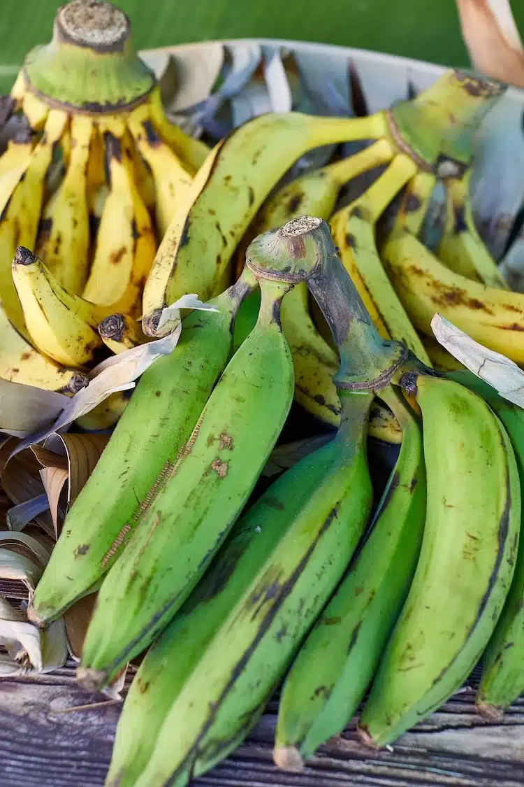 Green plantain vs yellow plantain