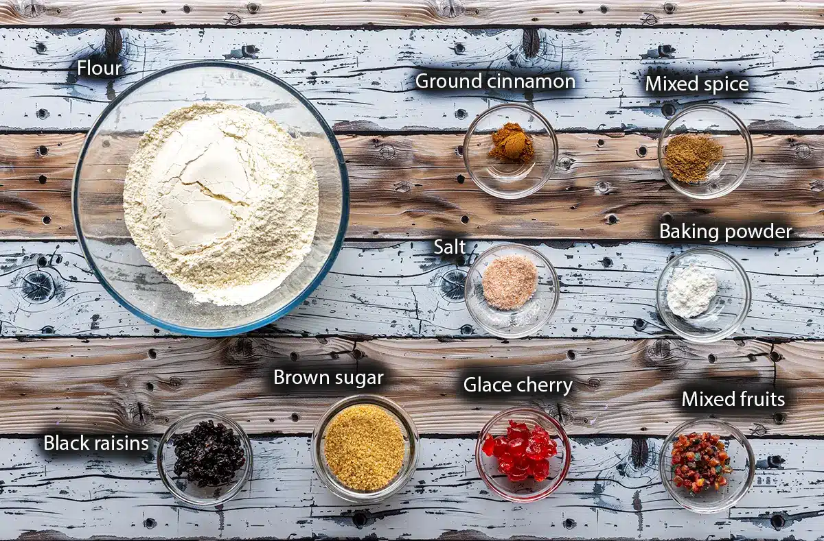 Jamaican Easter bun ingredients