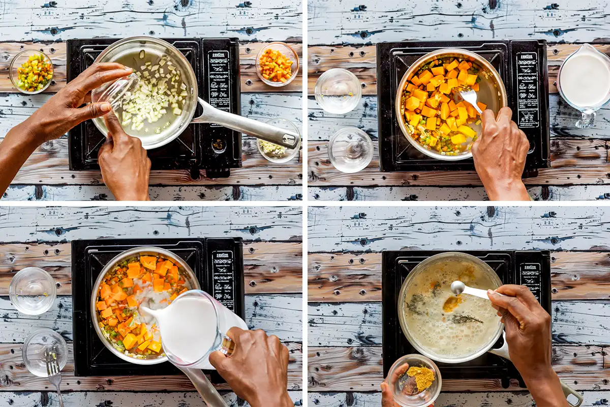 How to make Jamaican seasoned pumpkin rice